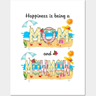 Happiness Is Being A Mom And Mawmaw Summer Beach Happy Mother's Posters and Art